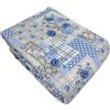 Tata Home Trapuntino Mezza Stagione Leggero Piazza Mezza 210x250 cm Copriletto Trapuntato Primaverile Estivo Quilt Autunnale Moderno Elegante Dis. 5 Azzurro