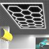 MiBoce Lampada da Garage a Nido d'Ape a Nido d'Ape, Luce Garage a LED da 6500k, Luminosità Alta Ip64 Illuminazione Esagonale Impermeabile, per Seminterrato del Garage.