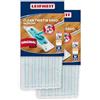 Leifheit Clean Twist M ERGO micro duo set da due pezzi Panno mop in microfibra, Ricambio panno lavapavimenti con setole speciali, Mop ricambio ideale per pavimenti lisci