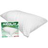 Tex family GUANCIALE Letto 1 Piazza e Mezza Francese 1 1/2P Misura 50x120 cm, Antiacaro, Anallergico, Made in Italy, Doppia Federa Cotone e Memory Massaggiante