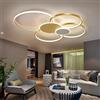 AHQX Lampada Da Soffitto LED Dimmerabile Plafoniera Moderna Lampadario Soggiorno Con Telecomando Paralume in Acrilico Luce Regolabile Colore/Luminosità Illuminazione Da Ristorante,D'oro,ø80cm/71W