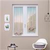 fashion home Pagano Coppia Tendine - Tenda a Vetro - Tendina a Vetro Tinta Unita - Tessuto semitrasparante - Misura 60x150-60x230cm