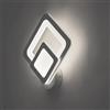 Partenopeautensili® Applique a led lampada per interno moderna doppio rombo luce da parete a muro lampada 12W illuminazione by universo (12W, cambia 3 tonalità luce)