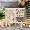 Certykllp Libro degli ospiti per matrimonio personalizzato Albero e cuore Alternativa Libro degli ospiti personalizzato ricevimento di matrimonio Cornice quadrata di connessione Libro degli ospiti