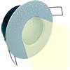 Partenopeautensili® Faretto con portalampada attacco GU10 Led impermeabile IP54 per bagno turco cromoterapia ad incasso (BIANCO, LUCE NATURALE 4000K)