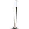 V-TAC PALO SEGNAVIALI H80 CM ATTACCO LAMPADINA E27 LAMPADA DA GIARDINO ATTACCO GRANDE E27 IN ACCIAIO INOX E POLICARBONATO TIPO UTRECHT VT-838 8625