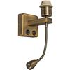 Qazqa brescia combi - Applique con braccio da lettura Moderno - 1 luce - H 330 mm - Bronzo - Design I Rustico - Soggiorno I Camera da letto
