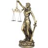 Bmdjdq Scultura da scrivania della giustizia, bilancia bilanciata, X1, statuetta di decorazione legale, ornamento della legge in resina, finitura bronzo, per casa, ufficio, studio, soggiorno, camera da letto