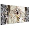 murando - Quadro Gustav Klimt 225x90 cm 5 Pezzi - Stampa su Tela Canvas con Struttura - Quadri Componibili Moderni Soggiorno Grandi - Murale Arte Decorazioni da Parete Decori - Alberi l-A-0006-b-n