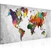 Runa Art Quadri Moderni Mappa Del Mondo Tela Non Tessuta Soggiorno Corridoio Carta Geografica Calcestruzzo Colorato 105112c