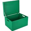 Creative Deco XXL Verde Grande Scatola in Legno Porta Oggetti | 40 x 30 x 24 cm | Coperchio e Maniglie | Contenitore Giochi Bambini Cassetta Baule Portagiochi | Per Decoupage e Decorare, Regalo
