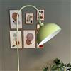 bamyum Gorkiede Lampada da Terra in Metallo, Terra per Soggiorno, Camera da Letto, dei Bambini con Attacco E27, Larghezza 30 cm, Paralume Regolabile, Verde menta