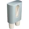 Chonor Dispenser di Tazze di Carta, Design a Doppio Antipolvere Trasparente Portabicchieri di Distributori d'Acqua, per Bicchieri di Plastica, Bicchieri di Carta e Coni di Carta ecc(Blu)