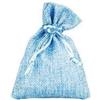 PuntoCasaStore 30 pz Sacchetto in Stoffa Juta 8x10 cm bomboniera portaconfetti + Nastro autotirante Laurea Matrimonio Comunione Nascita Battesimo cresima promessa (Cielo Celeste)
