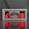 Zhongkaihua Tokyo Ghoul Anime 3D Papercut Light Box LED Lampada da Tavolo con Intaglio in Carta di Kaneki Ken, Sculture di Personaggi Anime in Carta, Luce Notturna Creativa Regalo