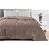Home Tresor Trapunta Imbottinta Invernale, Piumone Letto Pesante 540 gr/mq in Microfibra Manopesca, Effetto Velluto Flanellato Tinta Unita (Marroncino, Una Piazza e mezza cm. 220x260)