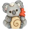 THUN, Koala Sydney con Conchiglia e Corallo in Ceramica Decorata a Mano, Versione Grande, Statuine da Collezione, Linea Mare da Amare, 12.6 x 10 x 14 cm h