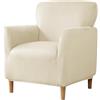BXFUL Copripoltrona 1 Posto con Braccioli Universale Copri Poltrona Elasticizzato Lavabile Fodere per Poltrone Fodere per Sedie Copripoltrona Sedie A Vasca Fodera Poltrona Club per Home (Beige)