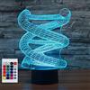 SUPERHONGJIHAO Luce notturna per bambini 3D DNA Led Lampada con telecomando 16 Cambiare colore regalo di compleanno di Natale per il bambino