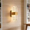 FDOIUTU Applique da Parete Interno LED,12W 1200LM Creativo Lampada da Parete Moderna Regolabile 3 temperatur Colori 3000K/4500K/6000K,per Camera da Letto Soggiorno Corridoio Scale (oro-A)