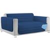 emmevi Copridivano Trapuntato Imbottito Double Face Salva Proteggi Divano Morbido Elegante 2 Posti Blu