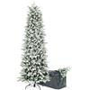 BOP Albero di Natale Slim Innevato Enea 210 cm, in PE Real Touch e PVC, Borsa Omaggio, Apertura ad Ombrello, Design Snello e Slanciato, Alto e Stretto