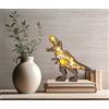 Arcadia Lampada Decorativa Led Luce Notturna In Legno 3D a Forma Di Animale T-Rex | Soprammobile Comodino Libreria Scrivania Bambini Camera Da Letto | Idea Regalo Originale Casa Compleanno Natale (T-Rex)