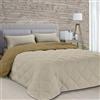 Dorian Home Trapunta Invernale Singola, Piumone Singolo Double Face, Trapunta Invernale 170x270 cm Made in Italy, Panna/Nocciola