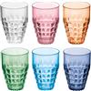 Guzzini -SET 6 BICCHIERI ALTI TIFFANYColori decori vari