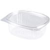 Generico set VASCHETTE TRASPARENTI OPS coperchio attaccato Contenitori Ermetici Alimenti Gastronomia, Banco Frigo, Meal Prep e Porta Pranzo - Made in Italy (50 pz ovali 118x87x40 mm 375ml)