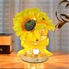 mumisuto Lampada da Comodino a Forma di Girasoli, Lampada da Tavolo Senza Sili, Lampade da Comodino per Soggiorno, Ufficio, Casa, Regalo per Nonne, Mamma e Donne