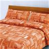 Dorian Home Copripiumino Matrimoniale e Federe in Cotone Stampato Made in Italy (Varazze Arancio, Singolo, Parure Copripiumino)