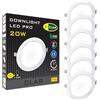 CLAR - Faretti LED da Incasso per Cartongesso, 6500ºK, 20W, Garanzia di 3 Anni (Pack 6)