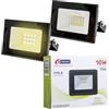 E-QUICKLY faretti LED da esterno - 10W, potente proiettore da 800 lumen, faretto led da esterno con luce bianca naturale 4000K, faro LED grado di impermeabilità IP65, faretti da giardino 220V, 2 PZ