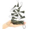 BEL AVENIR 50 mini nappe per segnalibri, 9,5 cm, realizzate a mano, in seta, con passante per cordoncino da 5,5 cm, piccole nappe colorate per accessori artigianali, etichette (grigio tenue)