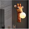 Generico Lampada da Parete a Forma di Sfera di Vetro Luce da Parete per cameretta dei Bambini a Forma di Giraffa Applique da Parete per Decorazioni da Interni per camerette di Bambini e BambineE27
