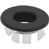Hapivida Anello di Troppo Pieno per Lavello, Tappo di Scarico per Troppopieno Rotondo Inserto, Decorativo Bagno Cucina Copertura Ricambio per Rivestimento del Bacino nel Foro Ricambi (Nero)