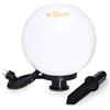 hofstein Lampada a sfera Miau con picco di terra, lampada da esterno in plastica bianca Ø 30 cm, lampada da esterno con attacco E27, sfera luminosa con cavo di alimentazione di 5 metri, senza illuminante