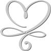 CREATCABIN Infinity Heart Metal Wall Art Decorazione Parete Amore Cartelli Parete in Ferro Appeso Ornamento in Metallo Scultura per Balcone Giardino Casa Soggiorno Decorazione Regalo Argento 30cm