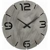 TFA Dostmann 60.3536 - Orologio da parete radiocontrollato Contour, colore: effetto cemento, numeri neri