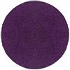 Teppium Moderno Tappeto Salotto 120 cm Rotondo Viola-1 - Shaggy Tappeto per scendiletto Camera da Letto, Cucina y Soggiorno - Tappeto Morbido y Fluffy, Monocromatico, Facile Manutenzione