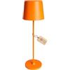 A.S. Création DD129463 DD129463 - Lampada da tavolo a LED con cavo di ricarica, colore arancione, in metallo e plastica, senza fili, luce bianca calda, dimmerabile, per interni, 10 cm (larghezza) x 37