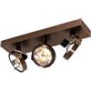 Qazqa go - Faretto Design - 3 luce - L 45.4 cm - Bronzo - Design - Soggiorno I Camera da letto I Sala da Pranzo I Cucina