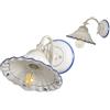 VANNI LAMPADARI - Applique da Parete Interno Agnese - Lampada da Parete con Braccio Orientabile in Ceramica Decorata a Mano - Applique Camera da Letto - Bagno - Cucina - Soggiorno, Blu