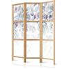 murando - Paravento da Interno Foglie 135x172 cm XXL 3 Pannelli Divisori Stampa Unilaterale su Tela in TNT Separe Divisorio per Ambienti Ufficio Paraventi Decorazioni Legno Elegante b-C-0615-bh-e
