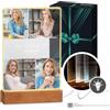 Maverton Cornice LED luminosa con supporto in legno - Quadro in vetro acrilico personalizzato con collage di foto - Lampada con foto per donna per il compleanno - - Fotocollage - L - 15x24x4,5cm