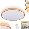 HOFSTEIN Lampada da soffitto a LED Sofo, dimmerabile, in metallo/bambù/plastica di colore bianco/naturale, lampada design bohémien (Ø 48,5 cm), 4100 lumen, 3000 - 6000 Kelvin, LED 36 Watt, telecomando