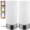 Monzana 2x Lampade Comodino Touch Incl. Lampadine LED Dimmerabile E14 Luce Notturna Lettura Soggiorno Scrivania