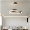 Mengjay Lampadario LED a Spirale Moderno, 3 Temperature di Colore,LED Lampadari Sospensione,Lampadario Camera da Letto Regolabile in Altezza Appendere le Luci (Nero)