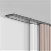Bcofo Binario per tende doppio, binario per tende silenzioso in alluminio per montaggio a soffitto, per la privacy del soggiorno e della camera da letto (grigio, 2,4 m)